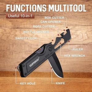 multitool pocket knife, edc box cutter, gifts for men, fishing hunting camping essentials gift, christmas stocking stuffers for men, christmas bulk brithday gifts for him dad brother