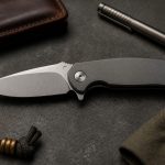 EDC folding knife product image for knife sharpening angle chart