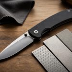 EDC folding knife product image for how to sharpen S30V with diamond stones