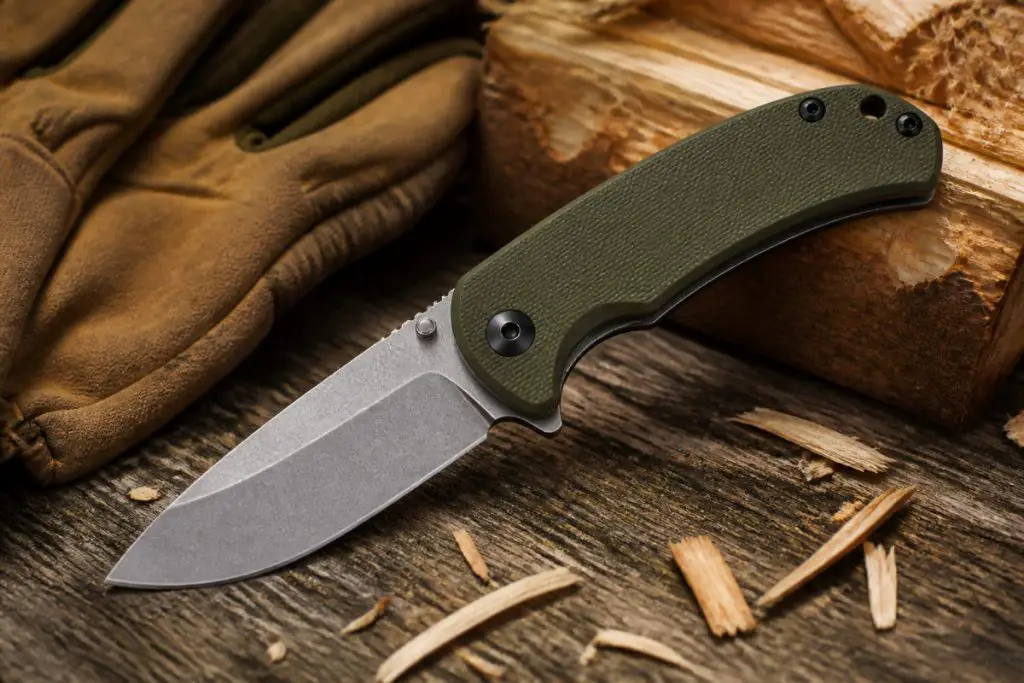EDC folding knife product image for best bushcraft knife for batoning