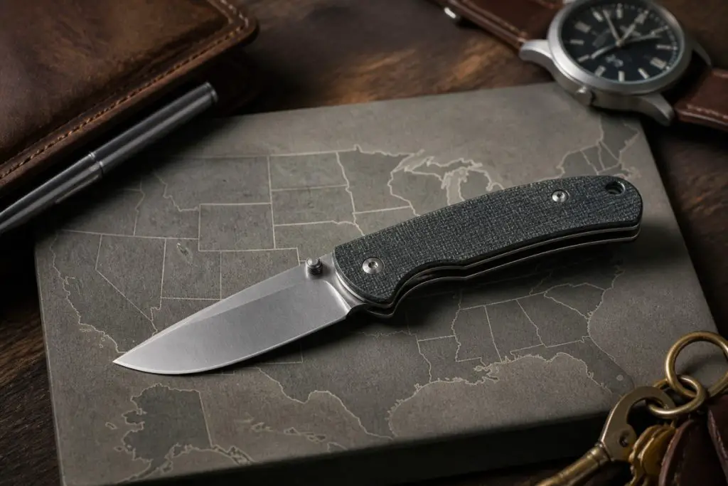 EDC folding knife product image for knife laws by state