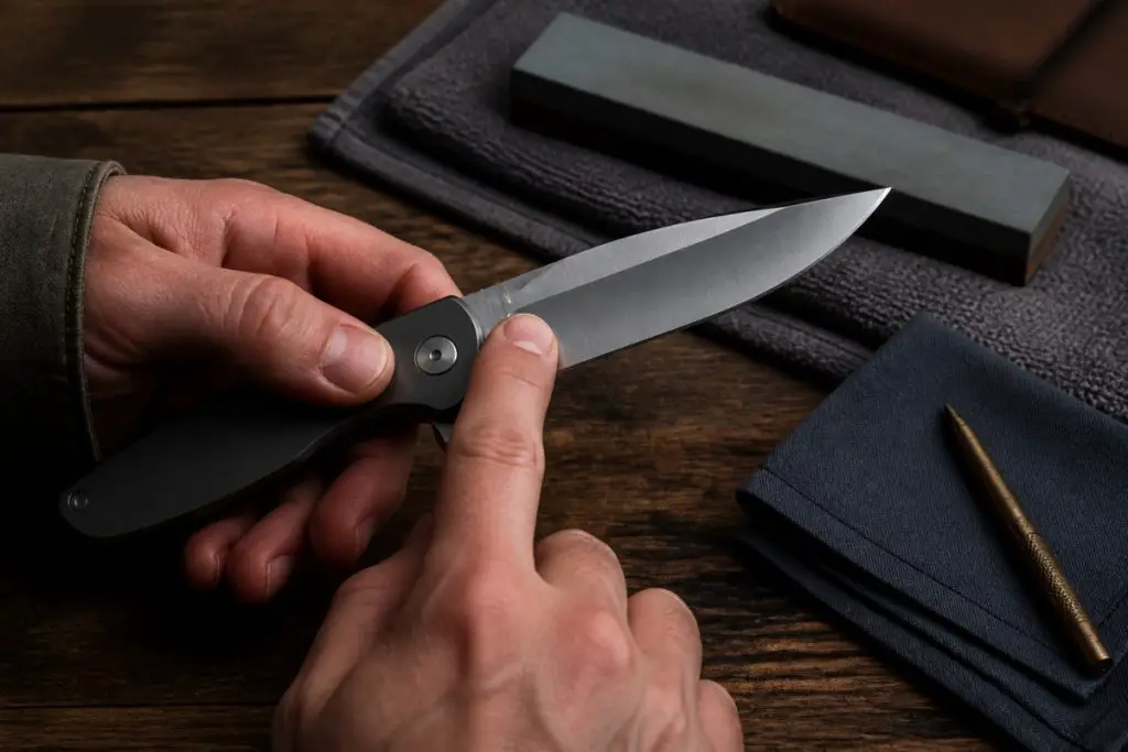 How to Detect and Remove a Sharpening Burr EDC folding knife product image for how to detect a burr when sharpening