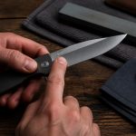 EDC folding knife product image for how to detect a burr when sharpening