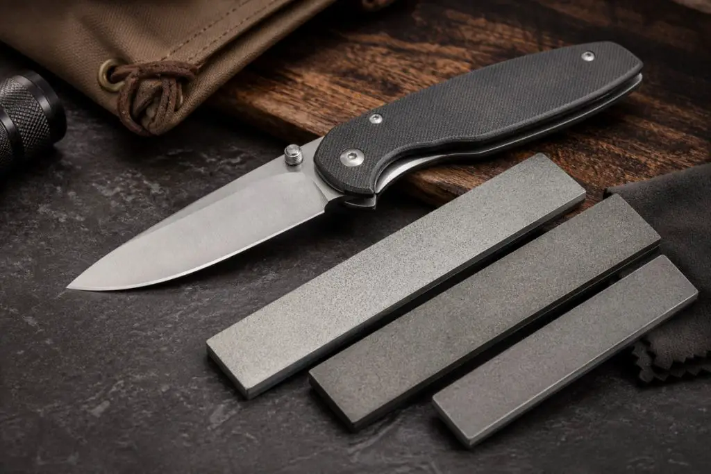 EDC folding knife product image for best diamond sharpening stones