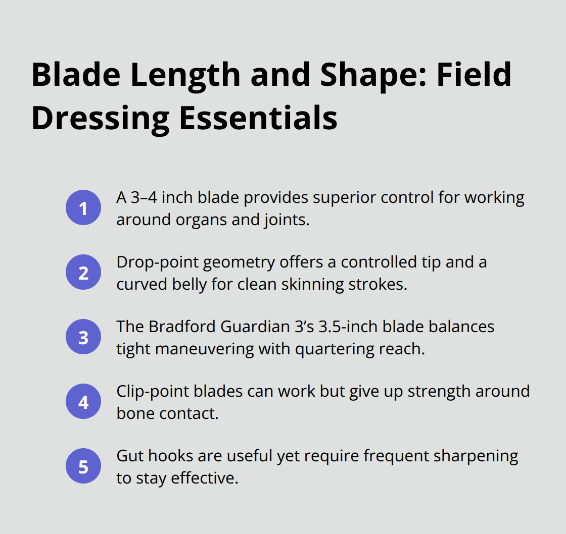 Key blade length and shape takeaways for precise field dressing - best field dressing knife