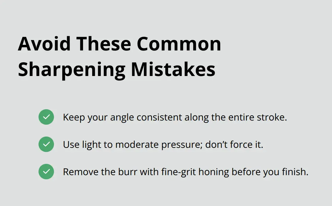 Checklist of common knife sharpening mistakes to avoid for better results. - how to sharpen knives